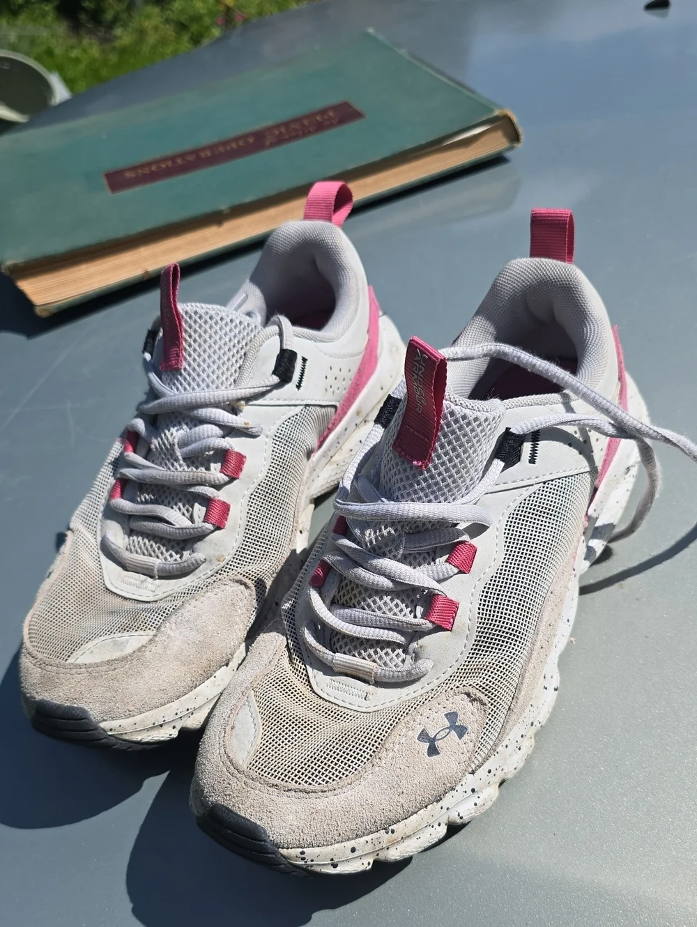 Under Armour Charged Vessert Pink Speckle Athletic Sneakers Running Shoes W 9.5